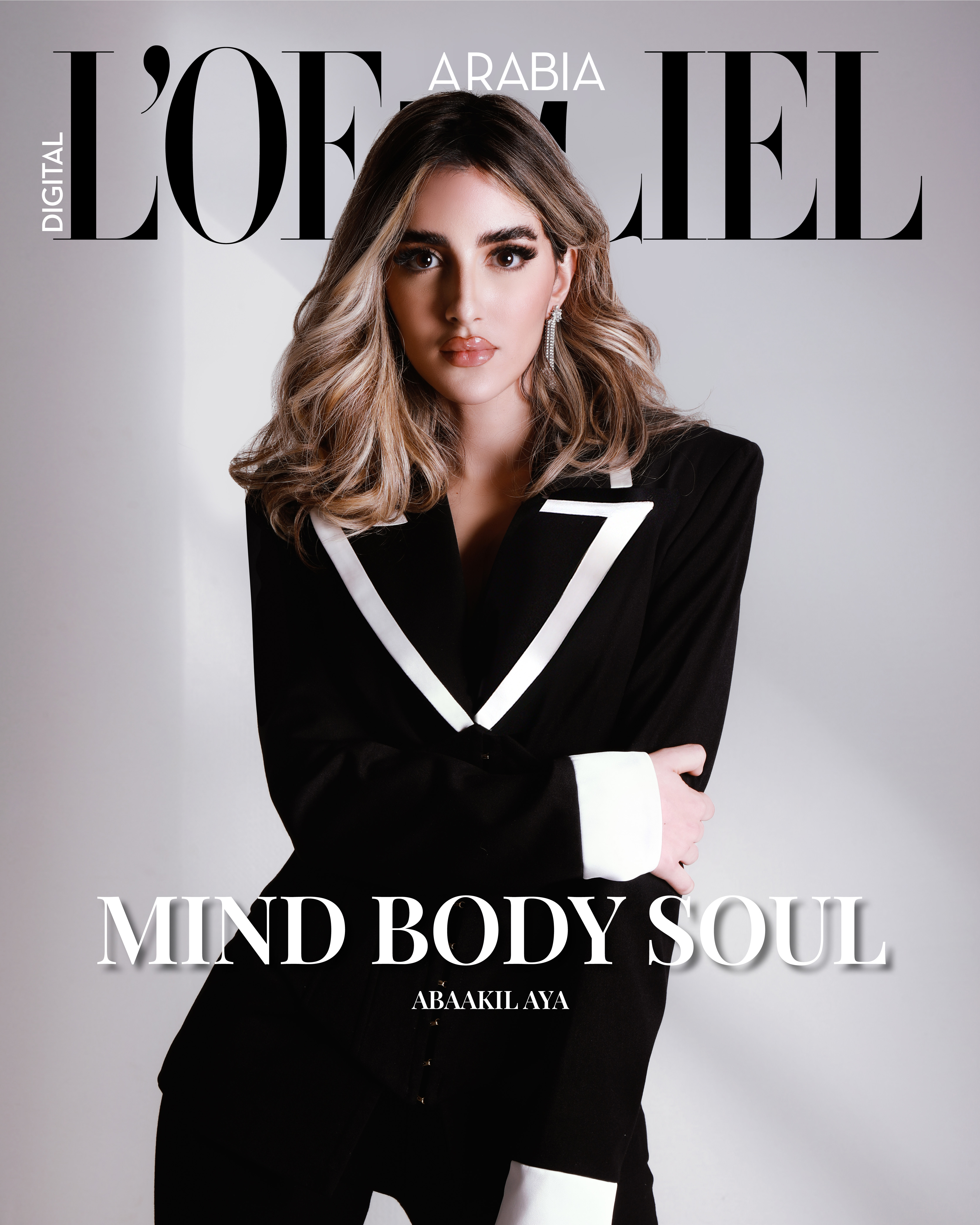 Aya Abaakil on the L'Officiel Mind Body Soul digital cover